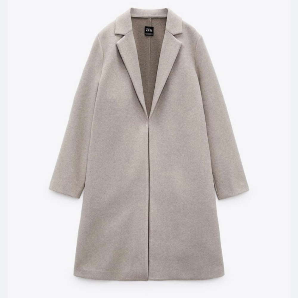Zara Lapel Coat- Black Medium - Picture 4 of 7
